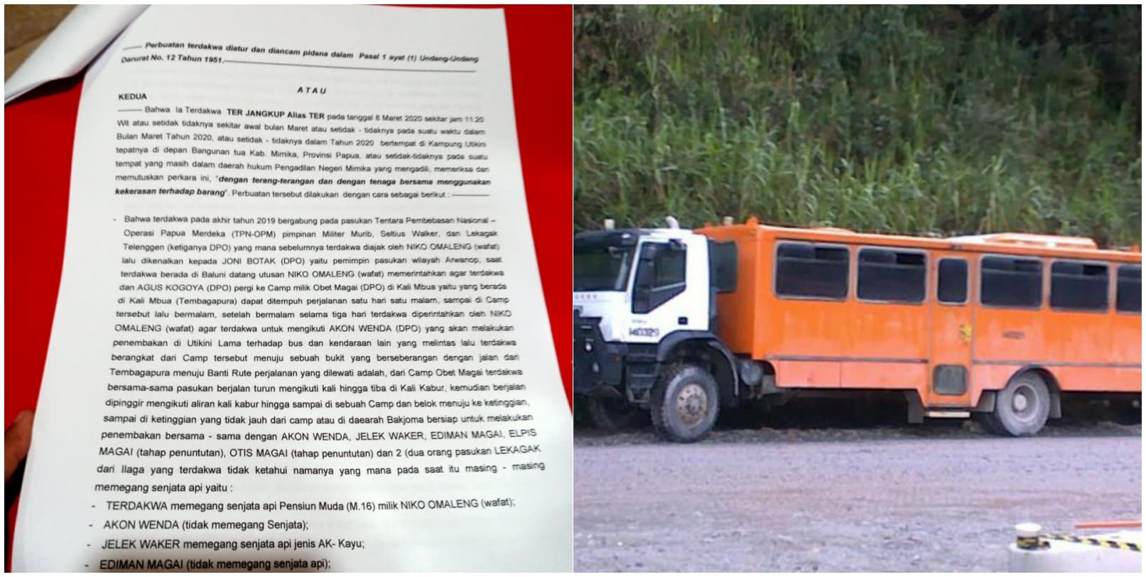 Ilustrasi berita MIMIKA: Anak Buah Lekagak Telenggen Penembak Bus Milik PT Freeport Jalani Sidang Perdana di PN Timika