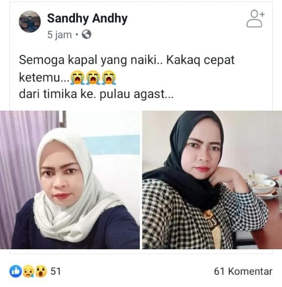 Ilustrasi berita MIMIKA: Perahu 6 Penumpang dari Timika Menuju Agats Hilang Kontak, Foto Seorang Gadis Minta Didoakan Tersebar