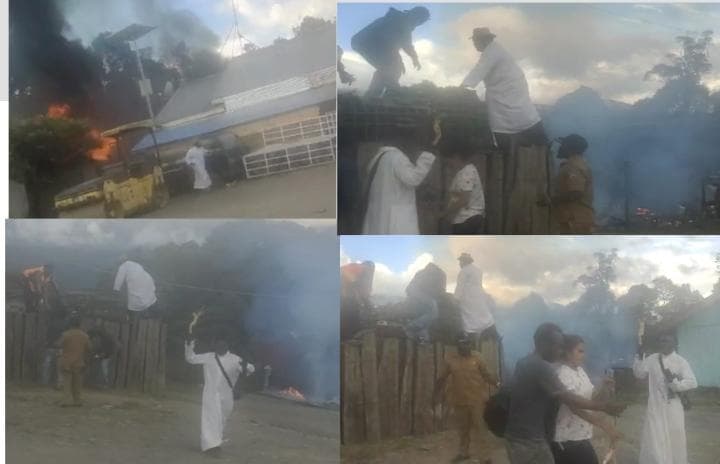 Ilustrasi berita PAPUA: Beredar Video Dua Orang Imam Berjubah Putih Ditengah Kepungan Api di Kantor Airnav Sugapa
