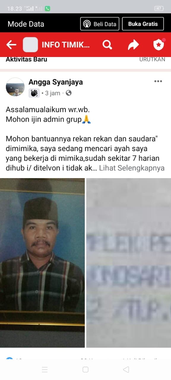 Ilustrasi berita MIMIKA: Tinggalkan Rumah dan Hilang Kontak, Pak Budi Warga Kelurahan Wonosari Jaya Timika Bikin Khawatir Keluarganya di Jawa