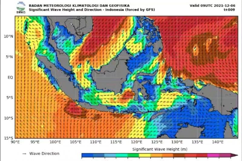 Ilustrasi berita NASIONAL: BMKG Ingatkan Potensi Gelombang Tinggi Ekstrem