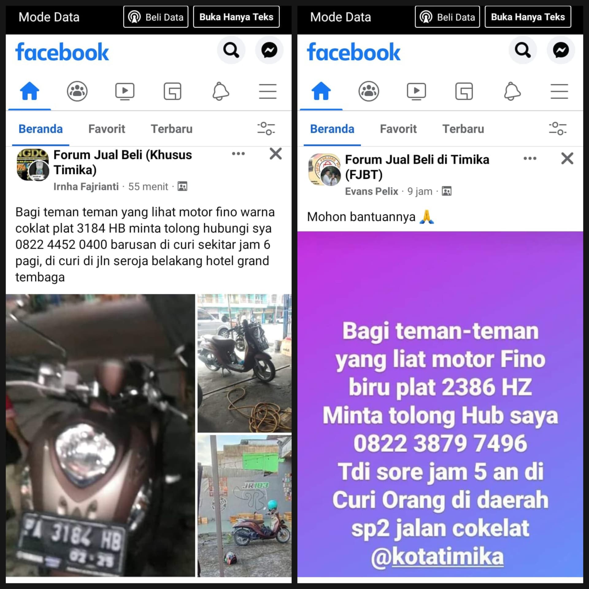 Ilustrasi berita MIMIKA: Sadis! Hanya Dalam Satu Malam Dua Unit Sepeda Motor Fino Raib Digondol Pencuri