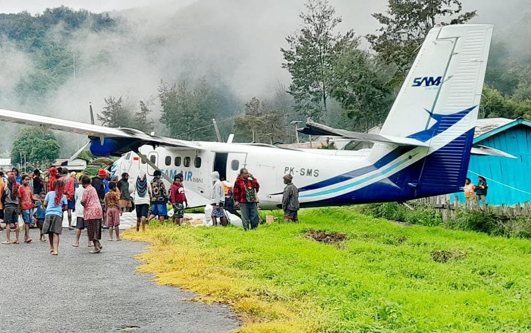 Ilustrasi berita PAPUA: Breakingnews - Terbang dari Timika, Pesawat SAM Air Alami Kecelakaan di Beoga