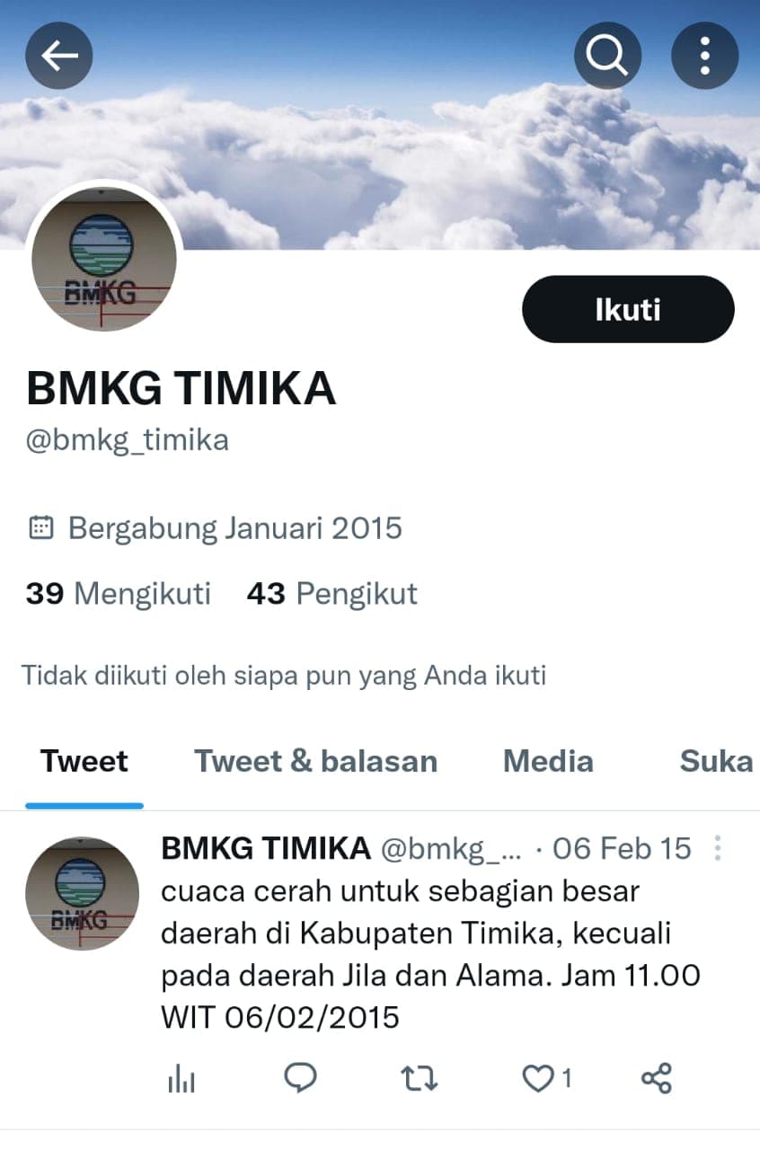 Ilustrasi berita MIMIKA: Timika Waspada Hujan, Begini Prakiraan Cuaca Selama 24 Jam Kedepan