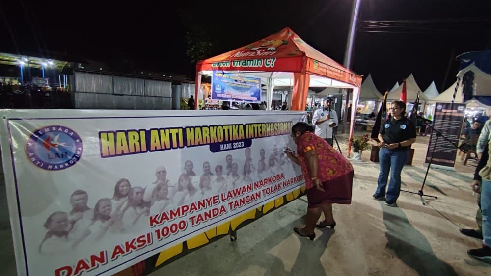 Ilustrasi berita MIMIKA: Jelang HANI 2023, LAN Mimika Gelar Aksi 1.000 Tanda Tangan Tolak Narkoba