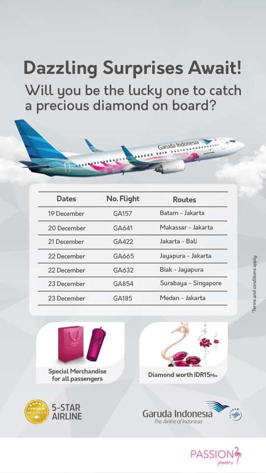 Ilustrasi berita NASIONAL: Terbang Dengan Garuda Indonesia Dapat Diamond dan Emas