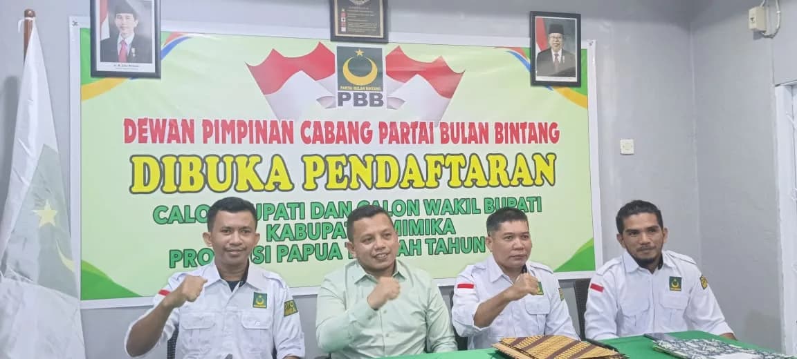 Ilustrasi berita MIMIKA: Pasangan Rettob dan Kemong serta Omaleng dan Rombe Penuhi Syarat Calon Partai Bulan Bintang
