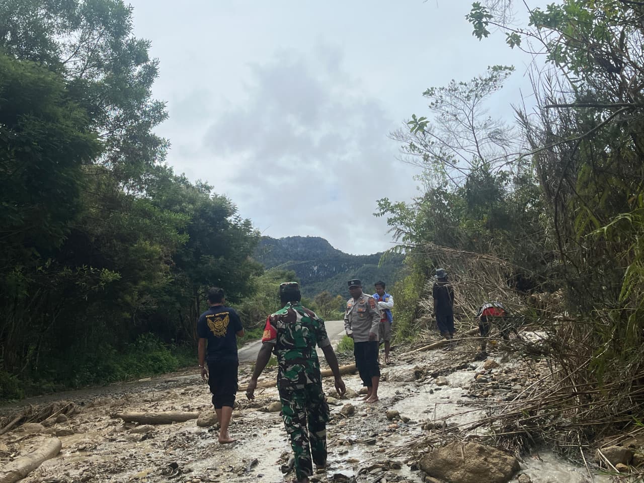 Ilustrasi berita Jayapura: Akses Jalan Wamena–Kelila Terputus Akibat Longsor, TNI-Polri Gerak Cepat Lakukan Penanganan
