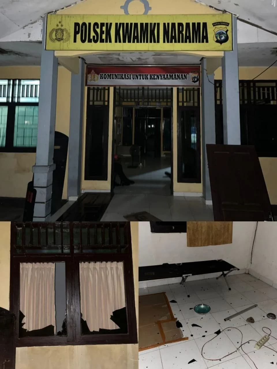 Ilustrasi berita Mimika: Diserang Warga, Kantor Polsek Kwamki Narama Rusak
