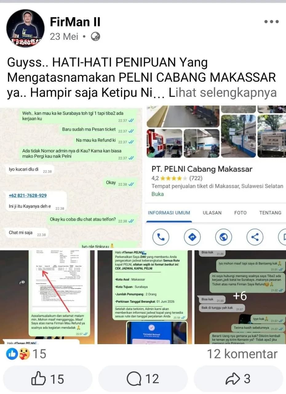 Ilustrasi berita Mimika: Diduga Modus Penipuan Berkedok Tiket Kapal PELNI, Calon Penumpang Asal Timika Diminta Waspada