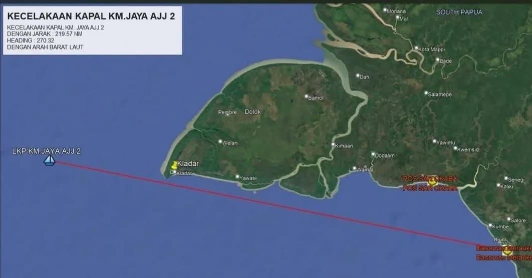 Ilustrasi berita Papua: ABK KM Jaya AJJ 02 Terjatuh di Laut, Tim SAR Gabungan Intensifkan Pencarian di Perairan Arafura