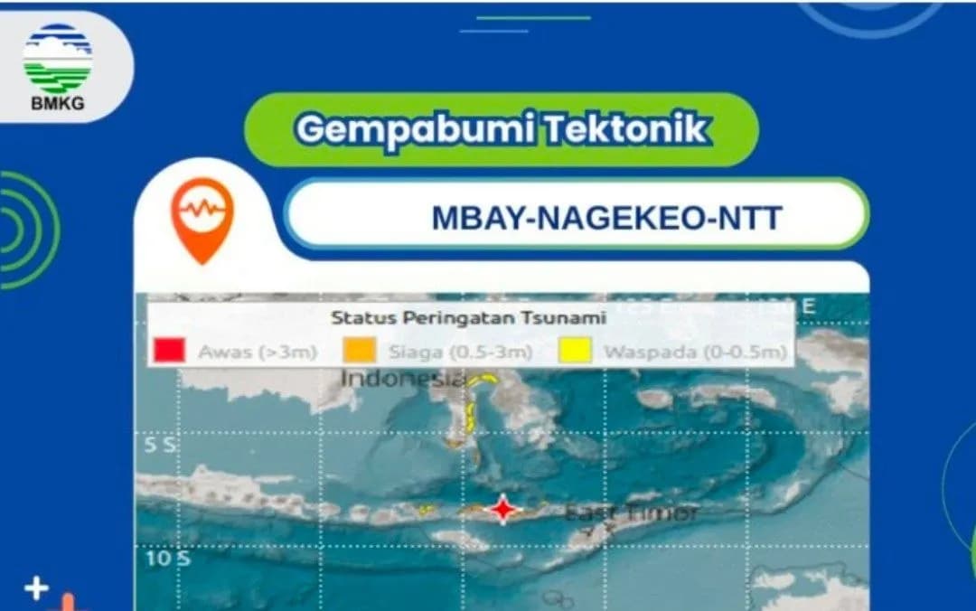 Ilustrasi berita Pemerintahan: Bupati Sikka Imbau Warga Waspada Pascagempa Magnitudo 7,7