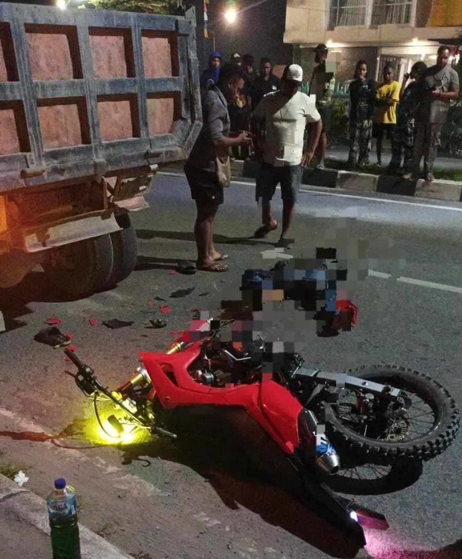 Ilustrasi berita Mimika: Honda CRF Berkecepatan Tinggi Tabrak Truk Parkir di Jalan Cenderawasih Timika