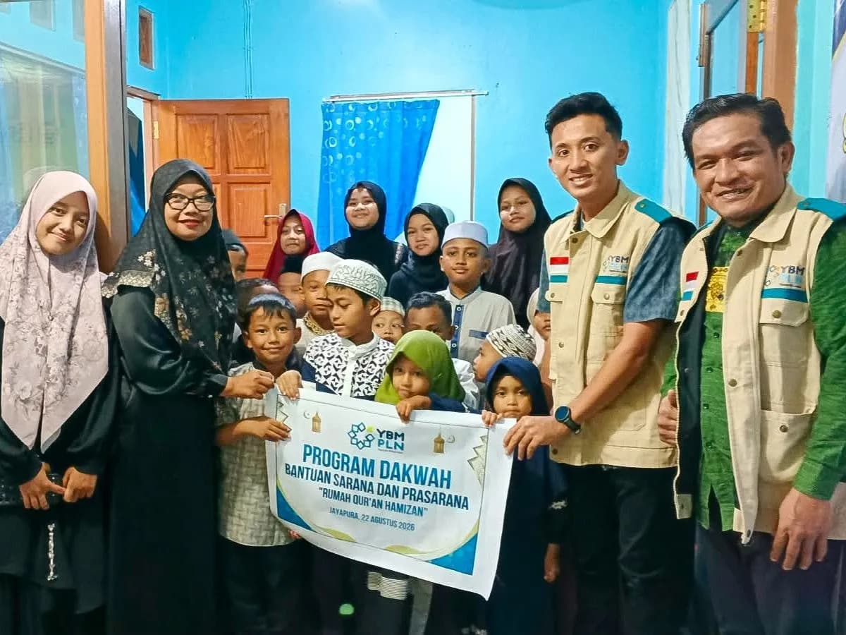 Ilustrasi berita JAYAPURA: Dukung Pendidikan Al-Qur'an, YBM PLN Salurkan Bantuan Sarana dan Prasarana untuk Rumah Qur'an Hamizan Jayapura