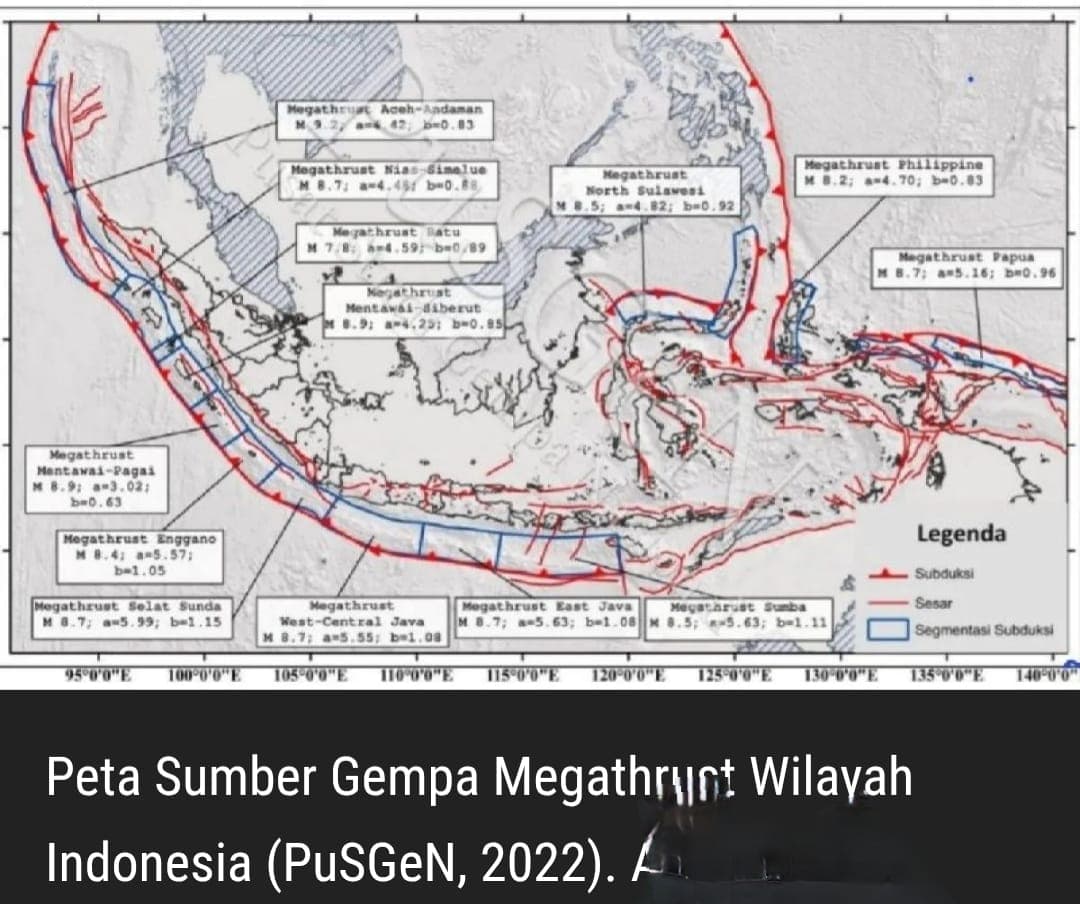 Ilustrasi berita Papua: Potensi Gempa Capai Magnitudo 8.7, BBMKG : Informasi Megathrust di Papua Bukan Peringatan Dini