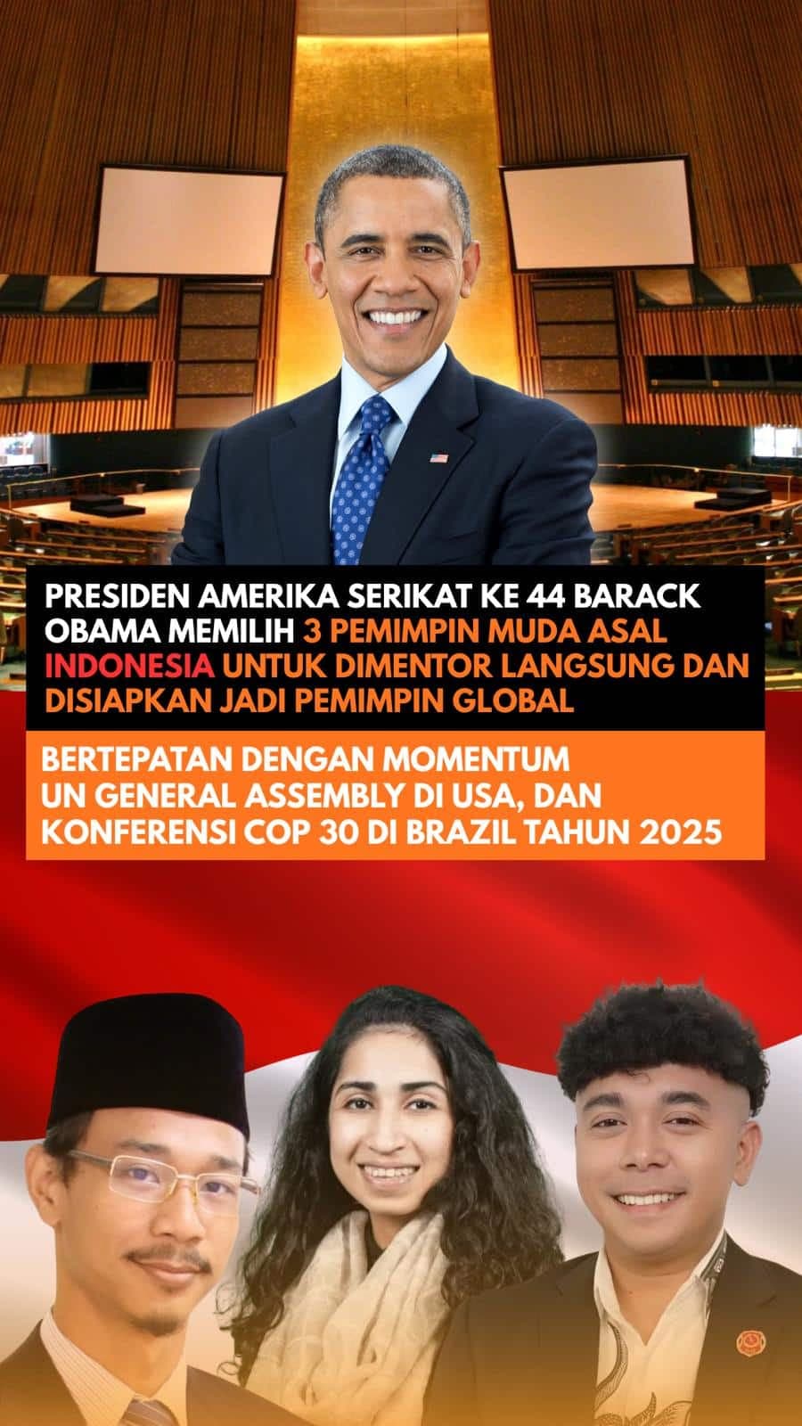 Ilustrasi berita BERITA UTAMA: Billy Mambrasar Terpilih Jadi Perwakilan Indonesia dalam Program Obama Fellowship 2025