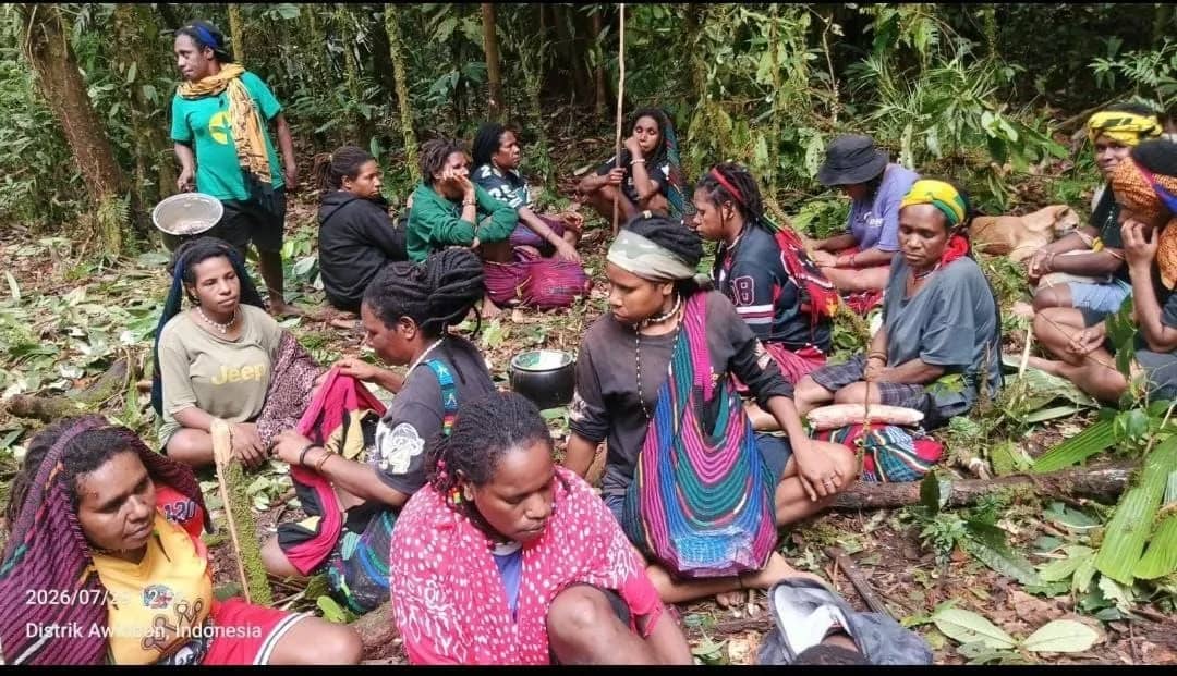 Kekerasan di Papua yang masih terus berlangsung menyebabkan banyak warga sipil yang mengungsi ke hutan.