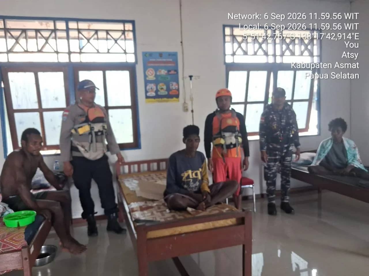 Penumpang perahu ketinting yang berhasil ditemukan nelayan