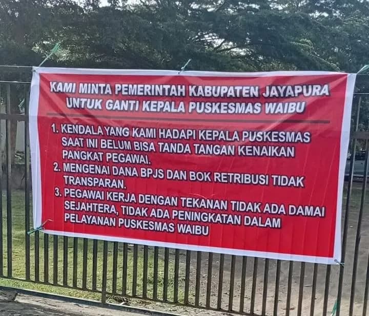 Ilustrasi berita PAPUA: Puskesmas Waibu Dipalang Staf, Kapus Sebut Dipicu Pengurusan Kenaikan Pangkat