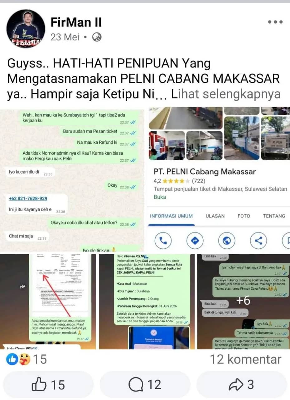 Ilustrasi berita Mimika: Diduga Modus Penipuan Berkedok Tiket Kapal PELNI, Calon Penumpang Asal Timika Diminta Waspada
