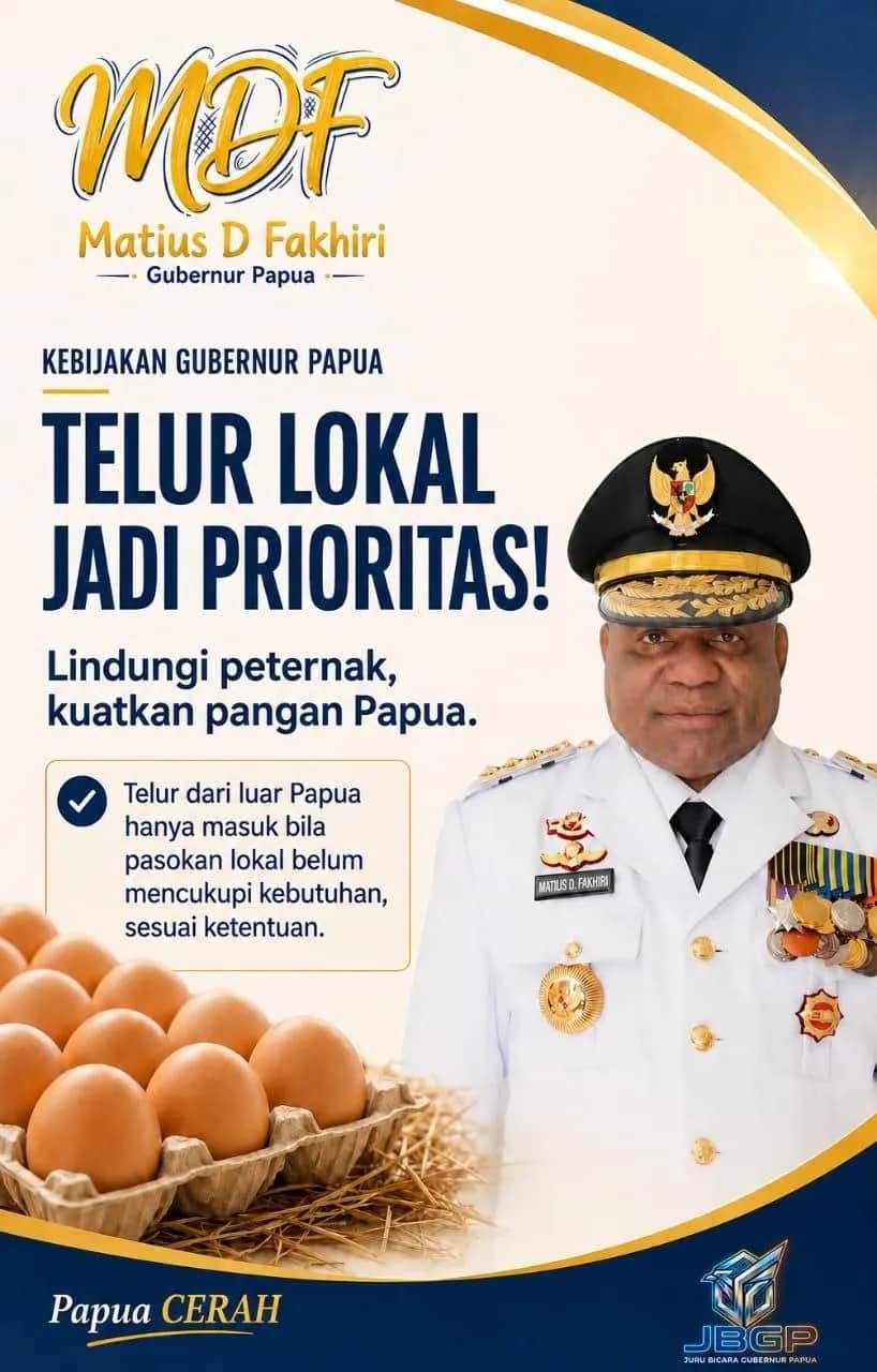 Flayer imbauan Gubernur Papua, Matius D. Fakhiri.
