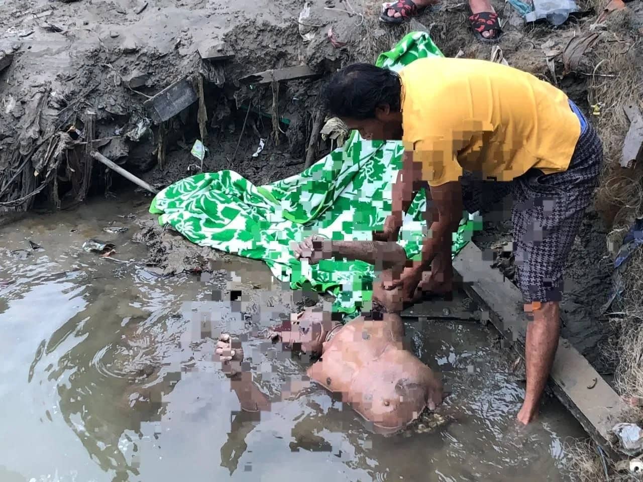 Korban saat ditemukan meninggal dunia.