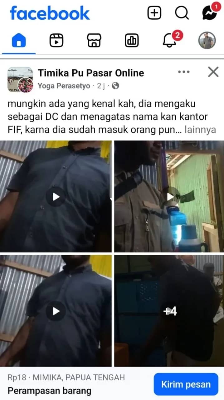 Sebuah unggahan di media sosial yang dibagikan oleh akun Facebook atas nama Yoga Perasetyo pada Sabtu (20/6)