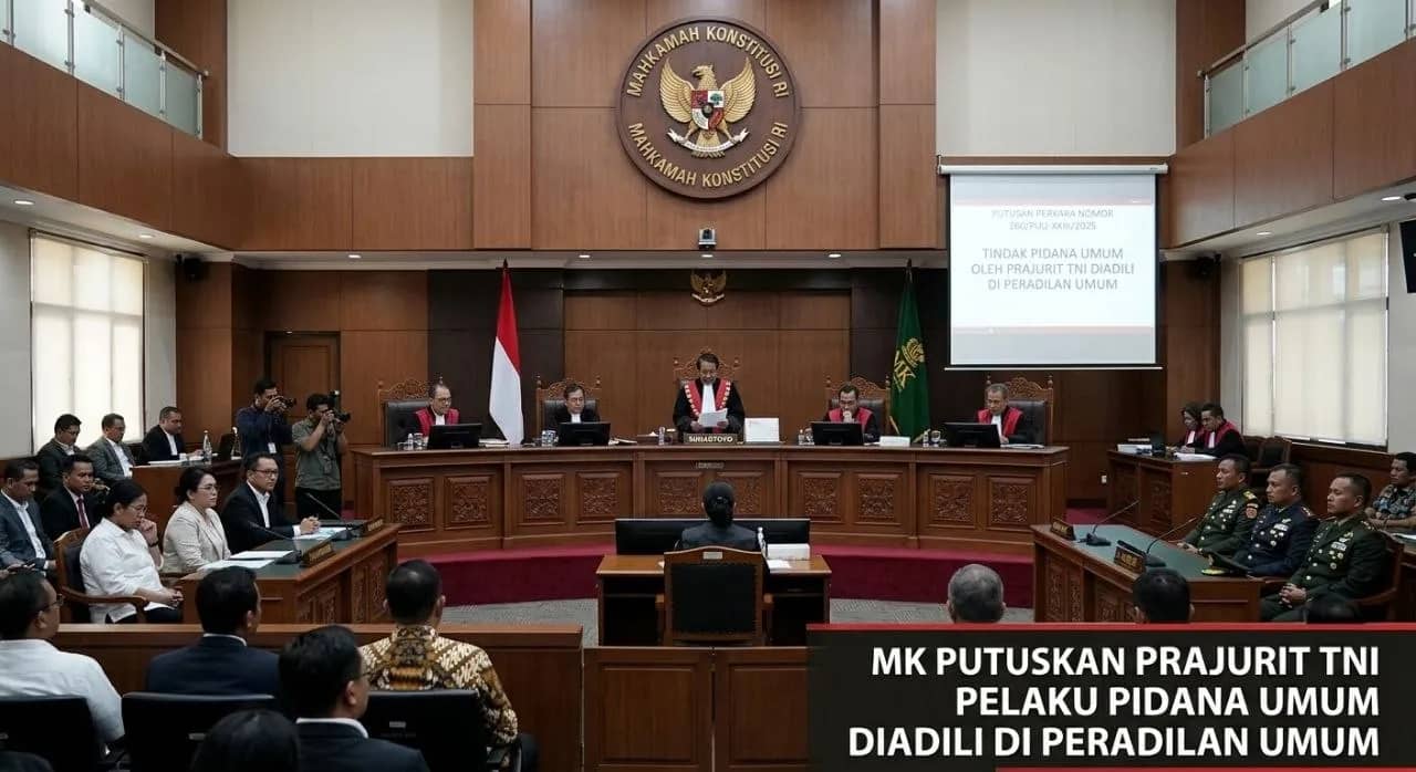 Prajurit TNI pelaku pidana umum diadili di peradilan umum.