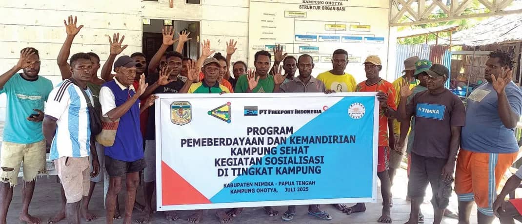 Sosialisasi program Sanitasi Total Berbasis Masyarakat di Kampung Ohotya oleh Yayasan Rumsram selaku mitra pengelola Program Kampung Sehat YPMAK.