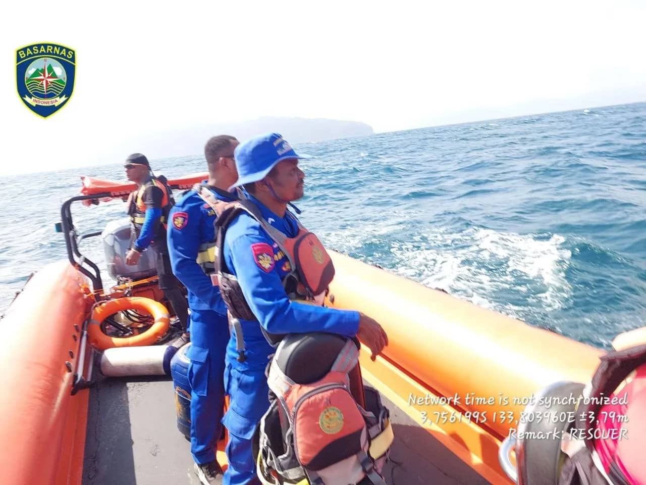 Tim SAR gabungan melakukan pencarian terhadap seorang pemancing yang dilaporkan hilang kontak di perairan Tanjung Bicari, Kabupaten Kaimana, Senin (27/7/2026).