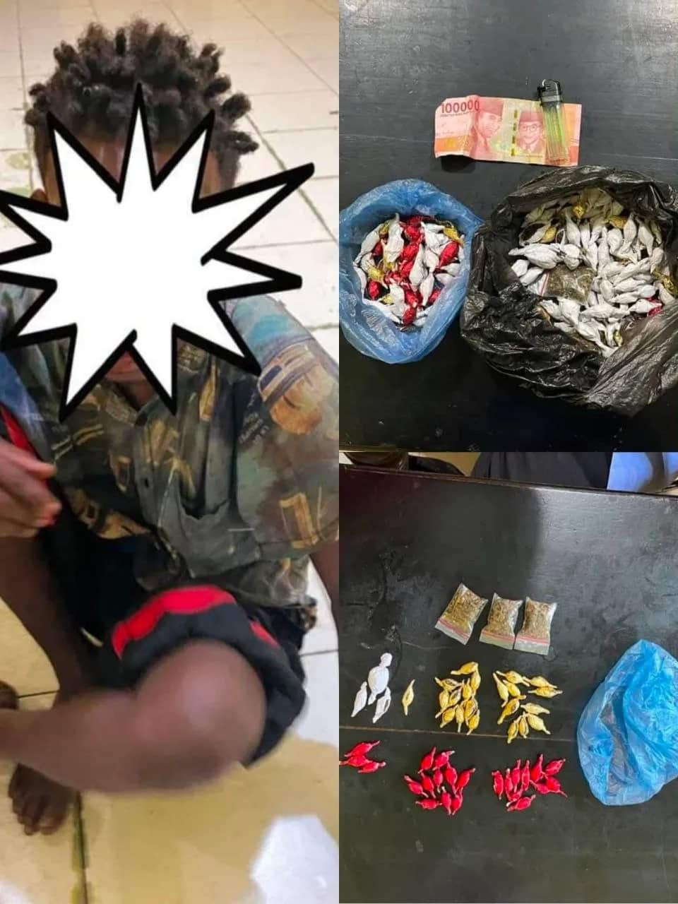Pelaku dan barang bukti yang diamankan