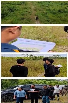 Tim Pidsus Kejari Mimika saat turun ke lokasi pada kasus dugaan korupsi pengadaan lahan DTPHP Kabupaten Mimika, Kamis (21/5).