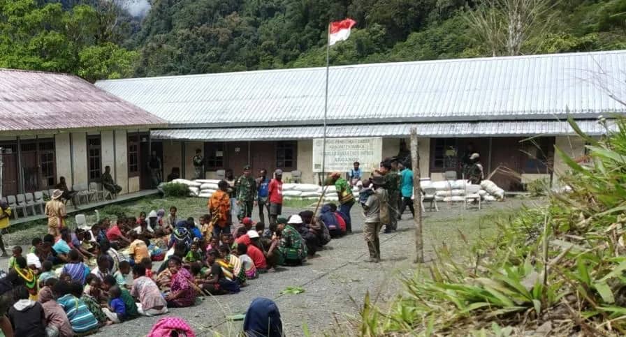 Ilustrasi berita Mimika: Merah Putih Berkibar di Omponi Lembah Aroanop Mimika Papua