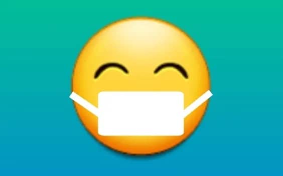 Ilustrasi berita BERITA UTAMA: Covid 19 Masuk Handphone, Emoji Wajah Tersenyum Kini Pakai Masker