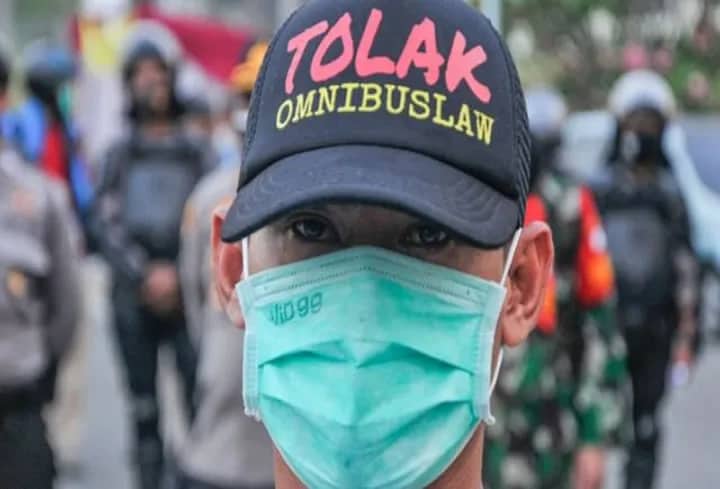 Ilustrasi berita Nasional: Demo Penolakan UU Cipta Kerja Secara Nasional