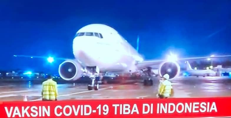 Ilustrasi berita Nasional: 1,2 Juta Dosis Vaksin Covid 19 dari Tiongkok Tiba di Indonesia pada Minggu Malam