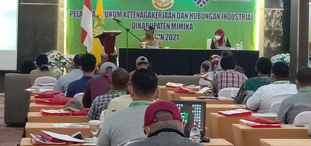 Pelatihan Huku Ketenagakerjaan dan Hubungan Industrial Kabupaten Mimika tahun 2021