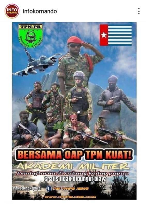 Poster pendaftaran Akmil OPM/TPN