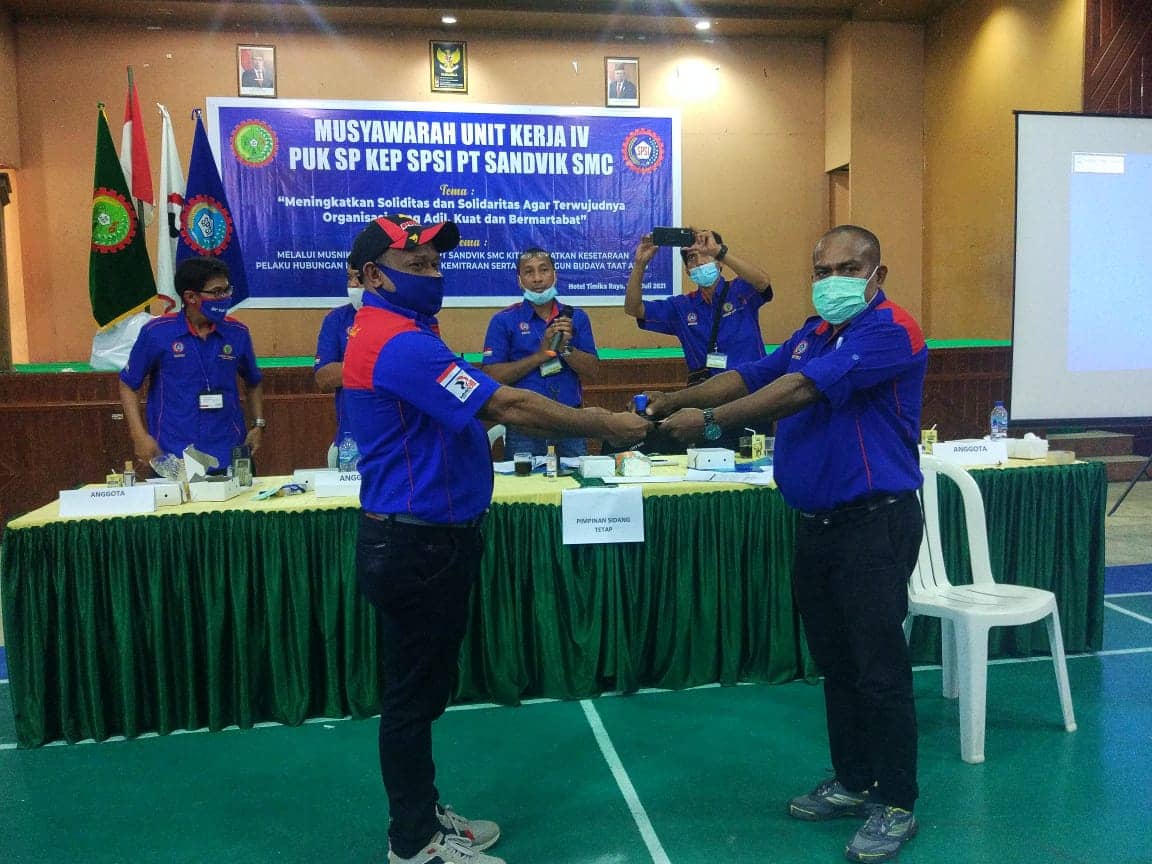 Dickson E Muabuay terpilih sebagai ketua KEP SPSI PT Sandvik MSC