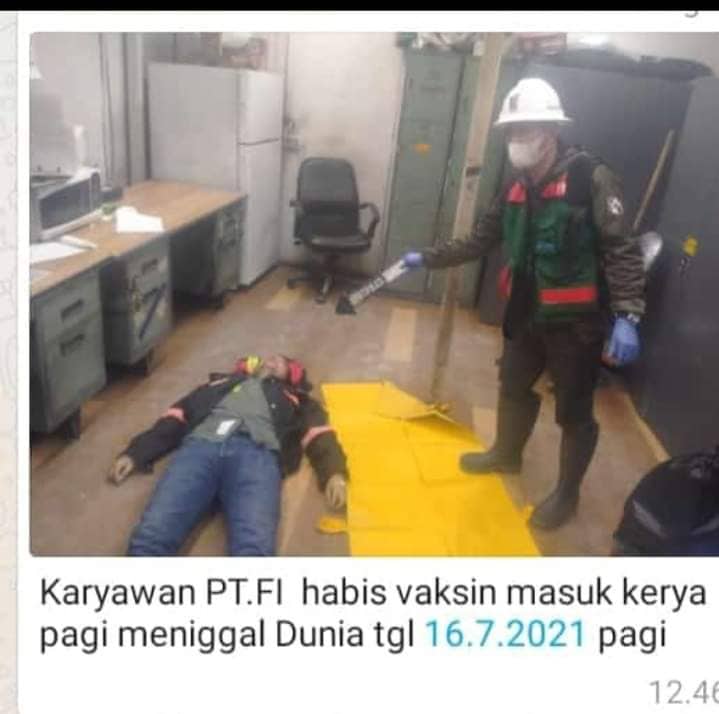 Ilustrasi berita Mimika: Viral !!! Foto Karyawan Freeport Terkapar di Lantai Meninggal Dunia, Begini Kejadian Sebenarnya