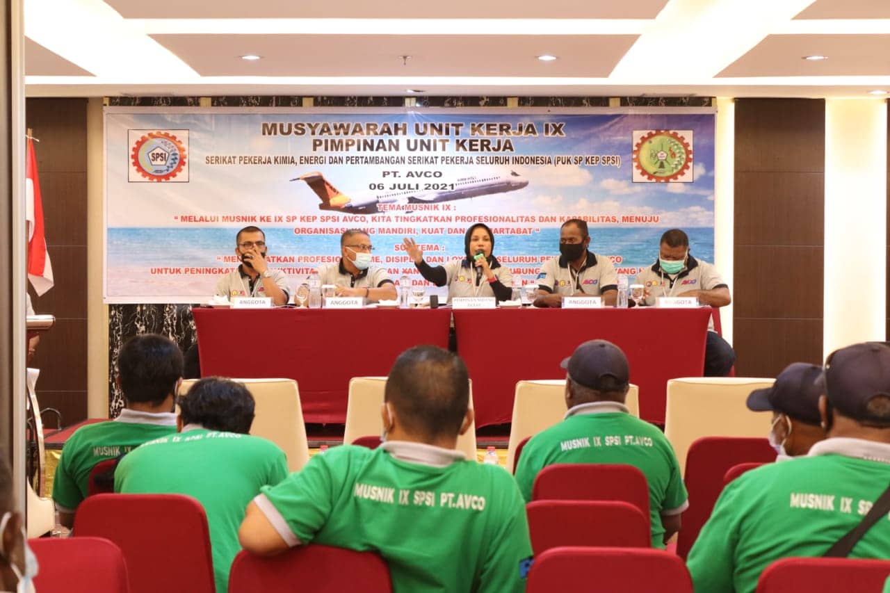 Prosesi pemaparan Laporan Pertanggungjawaban LPJ PUK SPKEP SPSI PT. AVCO