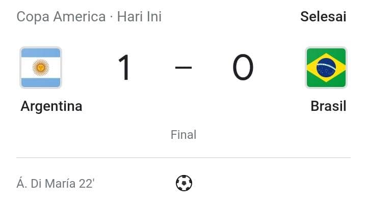 Ilustrasi berita Nasional: Kalahkan Brazil, Argentina Sukses Angkat Tropi Copa Amerika, Begini Jalannya Pertandingan