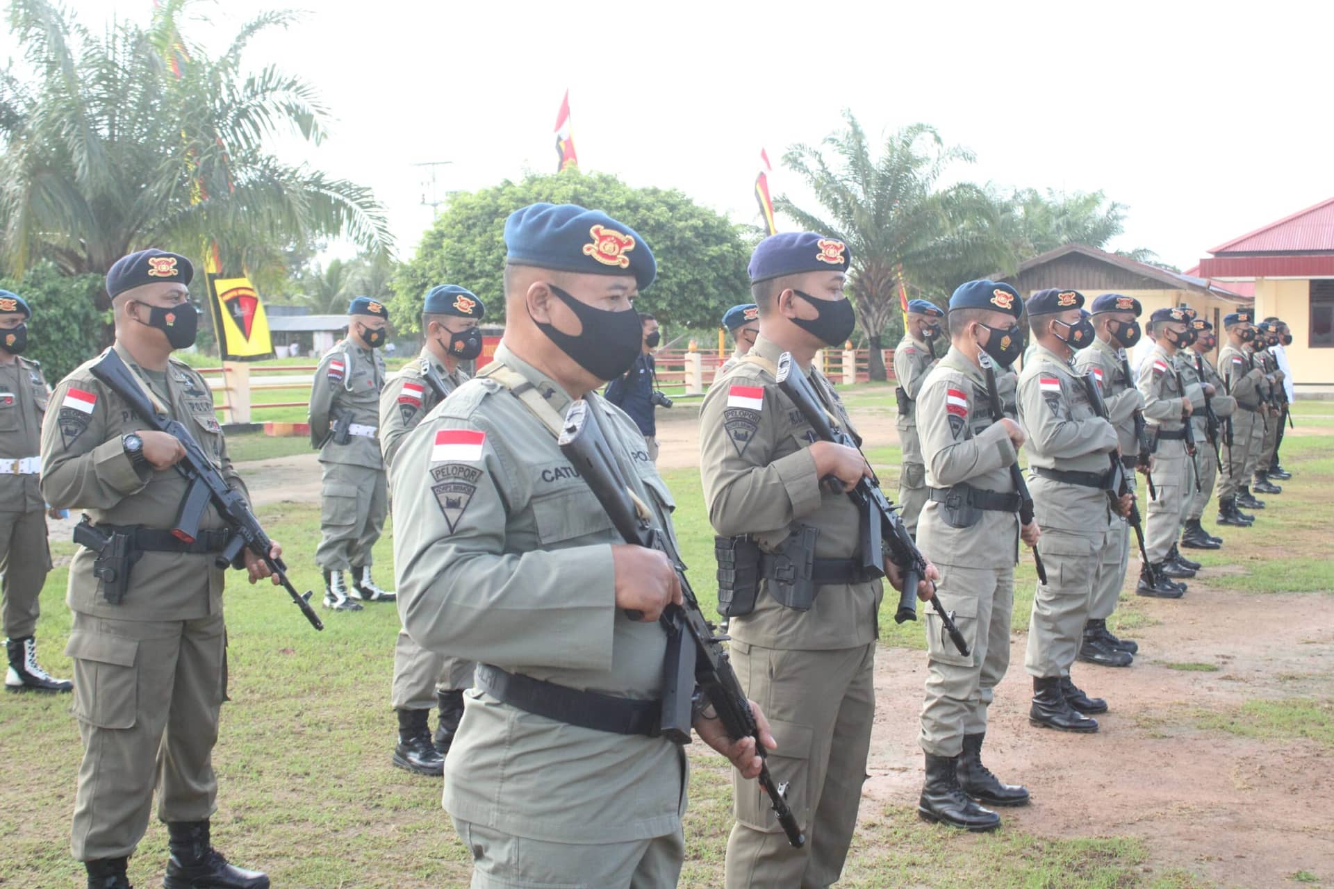 Apel pagi di Mako Brimob Polda Papua Batalyon D Pelopor