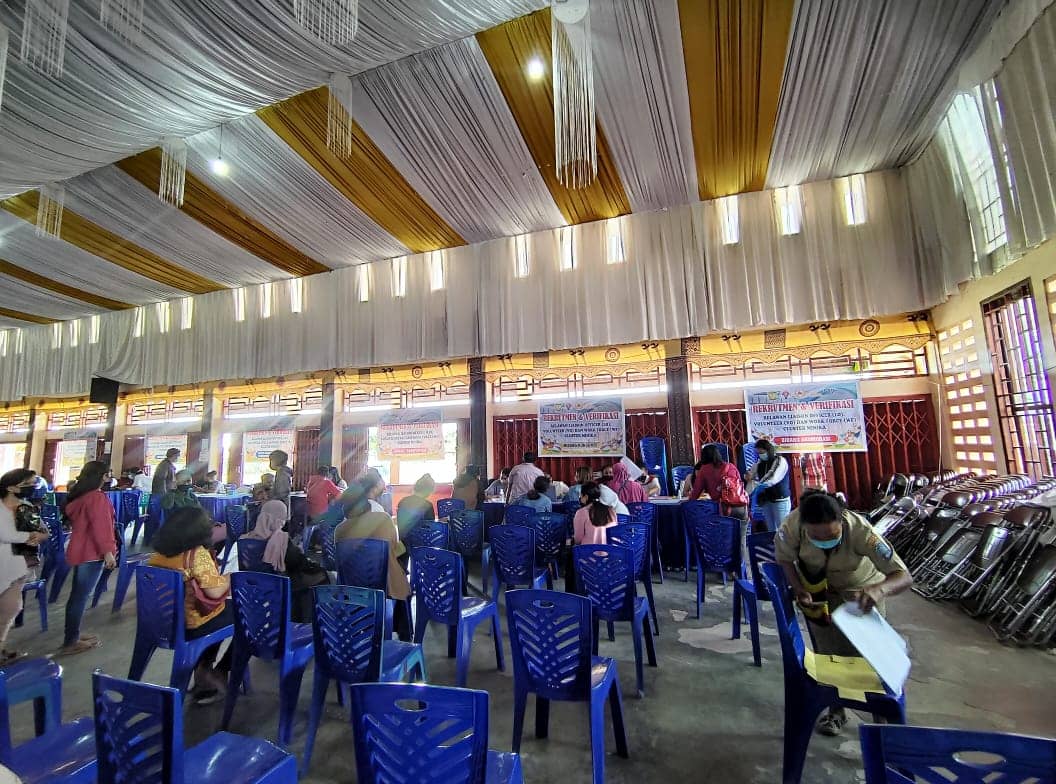 Kegiatan pendaftaran relawan PON hari kedua, Senin (23/8)
