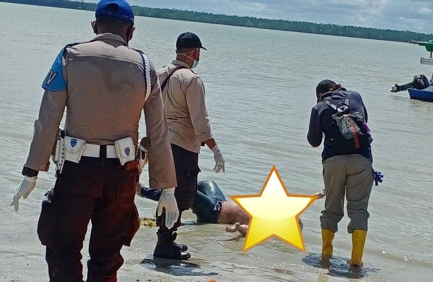Jenazah pria asal Inauga Timika di Muara Kali Bian