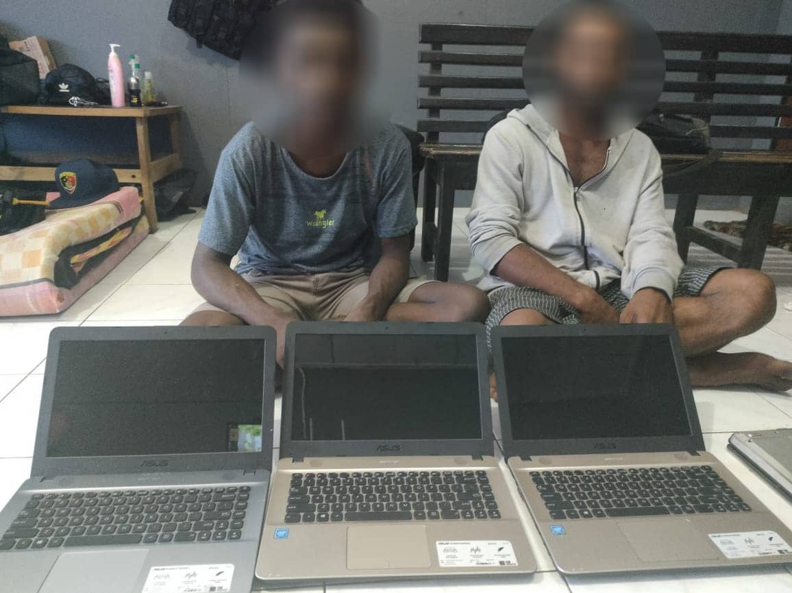 Terduga Pelaku NF dan MD beserta Barang Bukti Diamankan