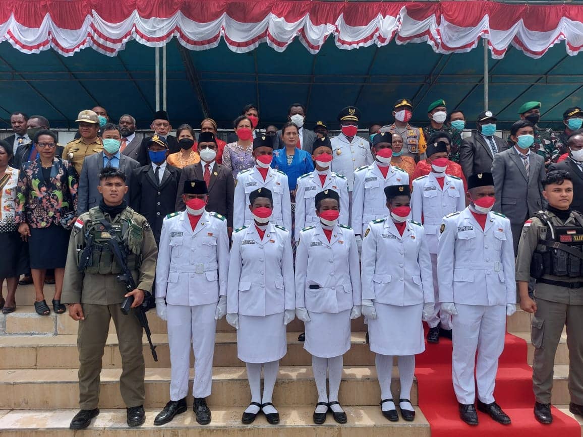 Upacara HUT RI di Kabupaten Nduga