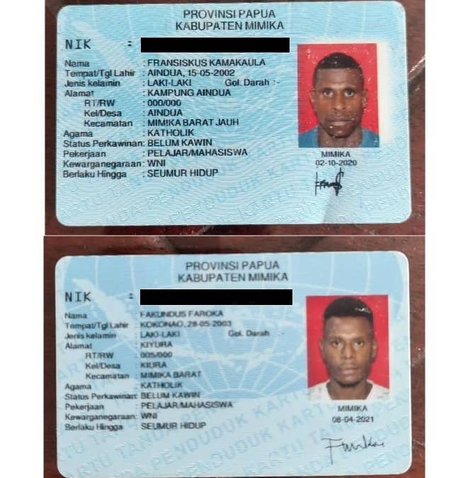 Ilustrasi berita Mimika: Dandim Tunjuk KTP Dua Caba TNI yang Lolos, Kelahiran Aindua dan Kiyura