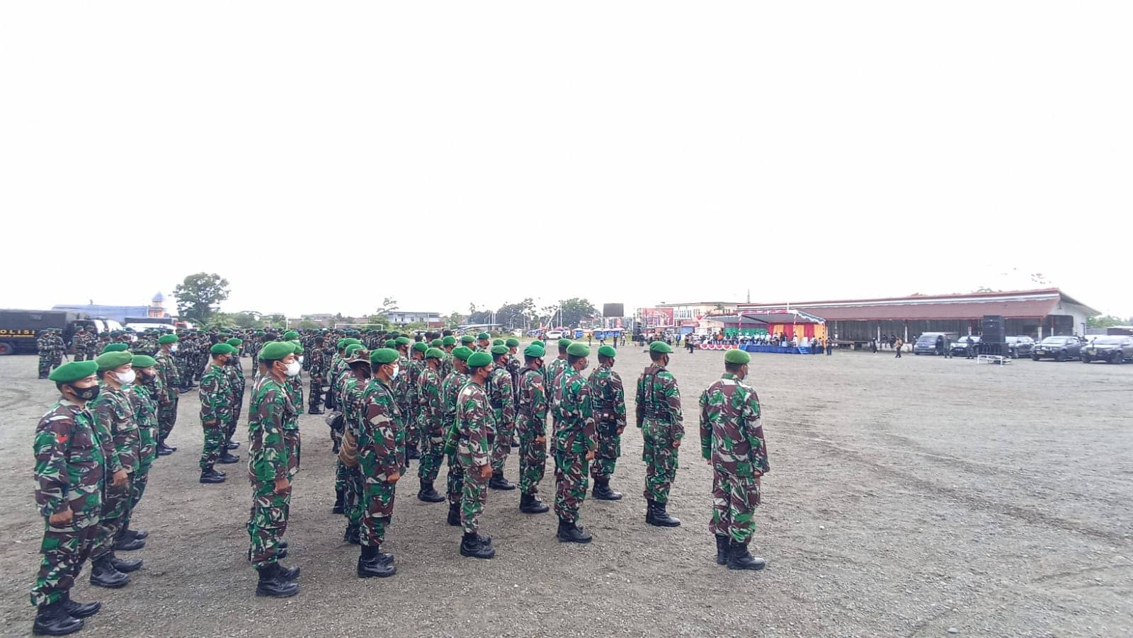 Apel pengecekan kesiapan pasukan.