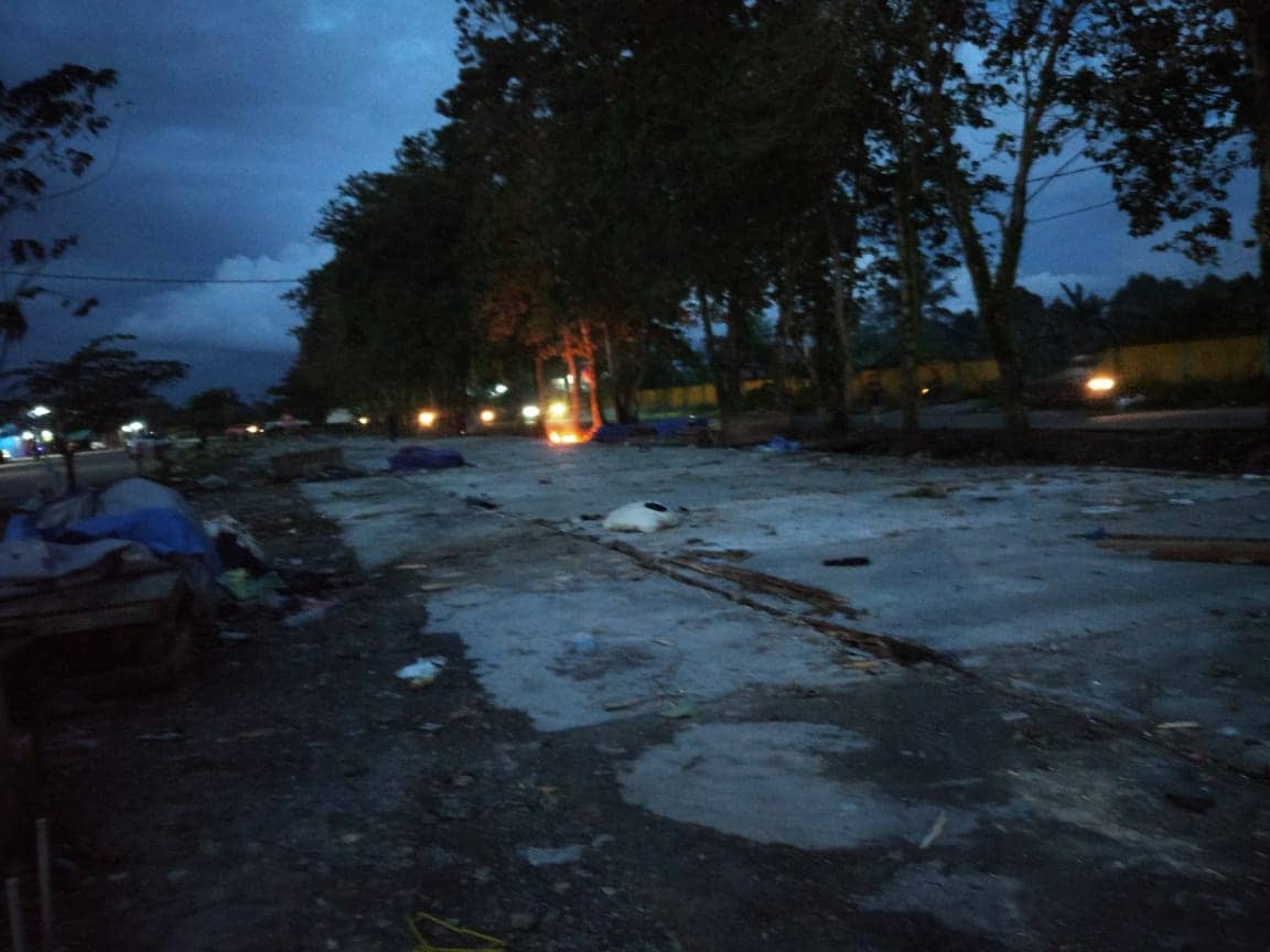 Lokasi yang sudah dibongkar